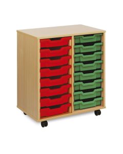 16 Shallow Tray Unit - Cyan Trays