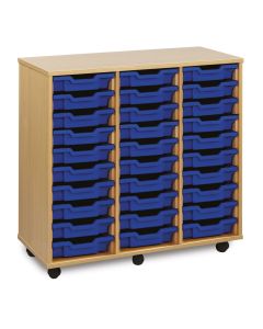 30 Shallow Tray Unit - Blue Trays