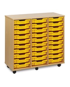 30 Shallow Tray Unit - Yellow Trays