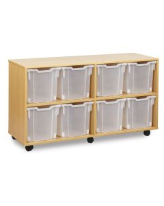 8 Jumbo Tray Unit - Red Trays