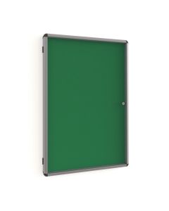 SmartShield Lockable Noticeboard Aluminium Frame 1200 x 1200mm - Green