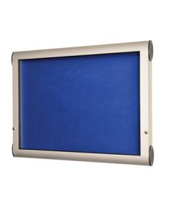 Weathershield Outdoor Showcase - 1031 x 780mm - Aluminium/Blue