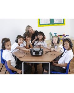 Group Listener With 6 Education Headphones 