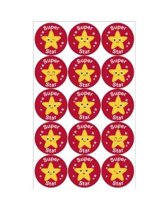 Round Super Star Stickers 38mm.