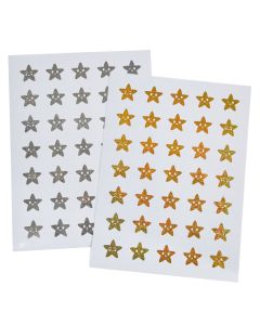 Gold and Silver Star Stickers 24mm - Pack of 280