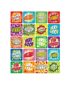 Star Square Stickers 25mm