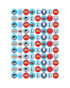 French Merit Stickers