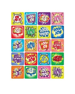 Graphic Positive Praise Stickers 25mm