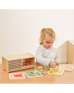 Jigsaw Set With Storage - 4 Piece