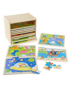 Jigsaw Set With Storage - 16 Piece