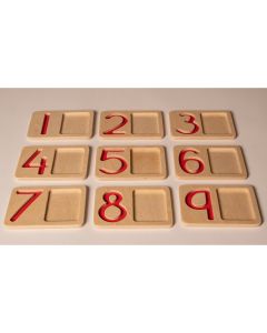 Wooden Number Trays