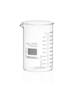 Philip Harris Beaker Squat Form With Spout 1000ml - Pack of 6