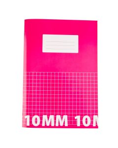 Classmates A4 Tough Cover Exercise Books 80 Page 10mm Squared - Pink - Pack of 50