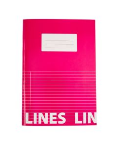 Classmates A4 Tough Cover Exercise Books 80 Page 8mm Ruled With Margin - Pink - Pack of 50