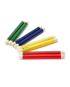 Mixed Colours Claves - Pack of 4 pairs