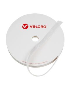 VELCRO Brand Stick on Tape (Loop Only) - 20mm x 25m - White 