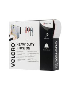 VELCRO Brand Heavy Duty Stick on Tape - 5m - White