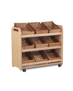 Tilt Tote Storage Trolley With 9 Baskets