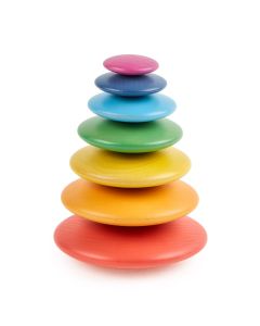 TickiT Rainbow Wooden Buttons - Pack of 7