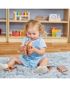 Rose Gold Magnetic Bricks - Pack of 5