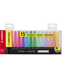 Stabilo BOSS Original Deskset Assorted - Pack of 15