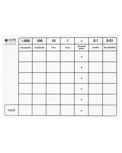 Dry-Wipe Place Value Boards - Pack of 6