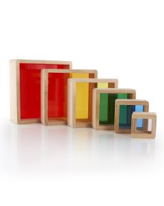 Stacking Rainbow Pyramid - Pack of 6