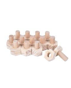 Wooden Nuts and Bolts - Pack of 20 
