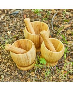 Wooden Pestle & Mortar 