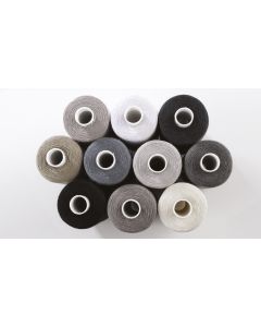 SureStitch 1000m Reel Mixed Packs - Black Grey & White - Pack of 10