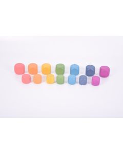 TickiT Rainbow Wooden Cubes - Pack of 14