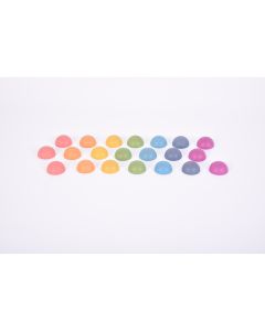 TickiT Rainbow Wooden Hemispheres - Pack of 21