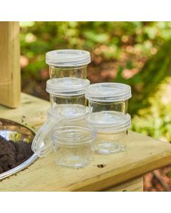 Stackable Transparent Pots - Pack of 6 