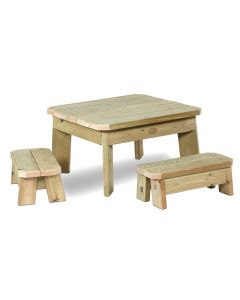 Square Table and Bench Set - Toddler
