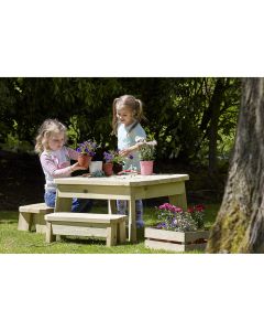 Square Table and Bench Set - Preschool