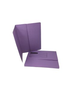 Eastlight Document Wallets Foolscap Half Flap - Purple - Pack of 50