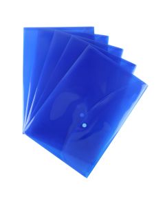 Snopake A4 Popper Wallets Blue - Pack of 25