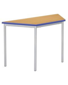 RT32 Trapezoidal Table - 1100 x 550 x 460mm - Beech/Blue