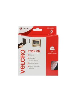 VELCRO Brand Stick on Tape - 5m - White