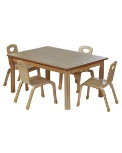 Millhouse Rectangular Table H46cm 4 Chairs H31cm