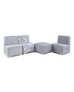 Woodland Modular Corner Sofa Set - Grey