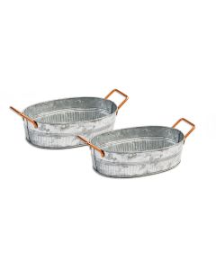 Metal Oval Pans - Pack of 2