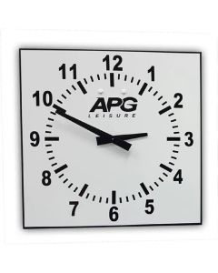 AGP Time of Day Clock - White/Black-100cm