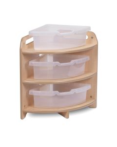 Millhouse Tall 90 Degree Corner Unit With 3 Clear Tubs