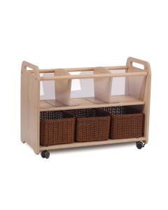 Millhouse Mobile Clear View Browser With 3 Baskets