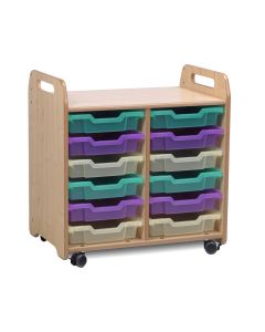 Millhouse 2 Column Tray Storage Unit - 12 Shallow Trays