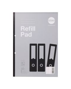 Rhino A4 Refill Pads 80 Pages 8mm Ruled Red - Pack of 10
