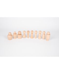 Natural Wooden Community Figures