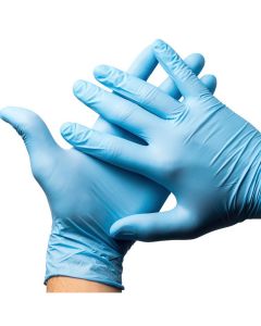 Large Blue Nitrile Powder Free Disposable Gloves - Pack of 100