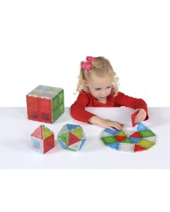 Translucent Solid Magnetic Polydron Class Set